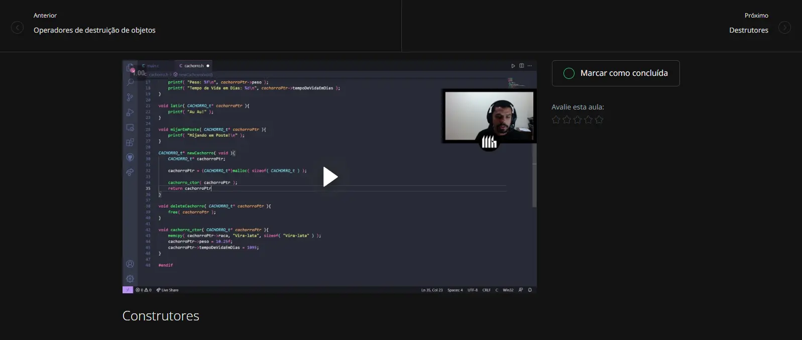 Preview da Plataforma